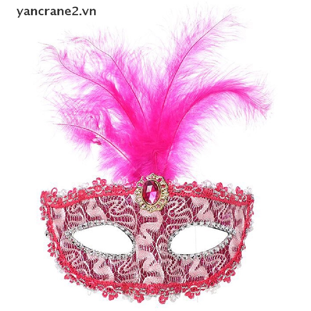 Mặt Nạ Hóa Trang Dự Tiệc Nửa Mặt Hình Lông Công Cho Nữ yancrane2.vn