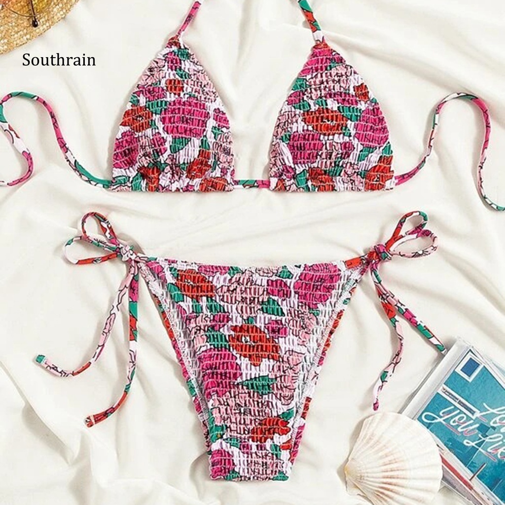 Bộ Bikini 2 Mảnh Họa Tiết Hoa Thời Trang Nữ Tính