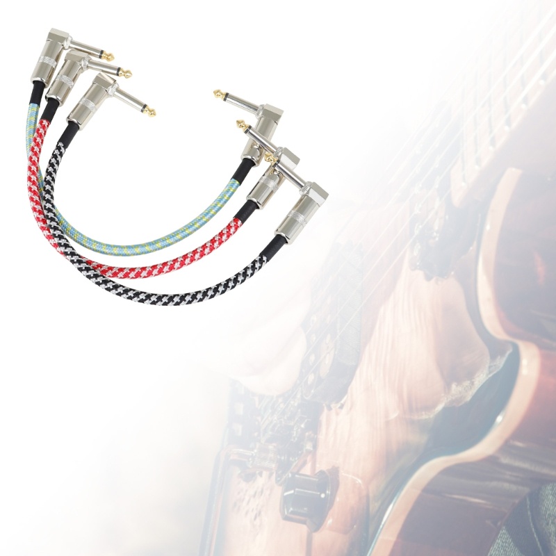 Dây Cáp Hiệu Ứng Góc Phải Màu Đen Tiếng Ồn Thấp Chất Lượng Cao Cho Đàn Guitar