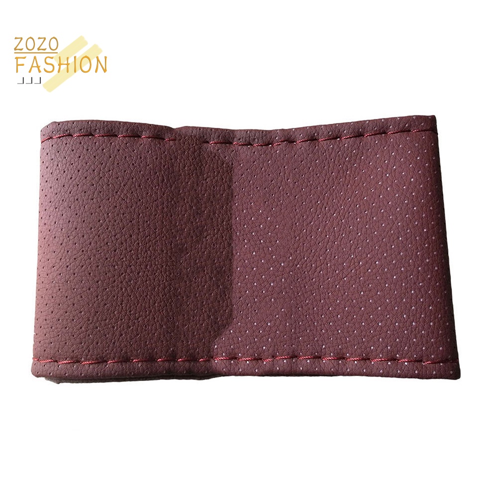 Vỏ Bọc Vô Lăng Xe Hơi Chất Liệu Giả Da Mềm Kèm Chỉ Thêu DIY