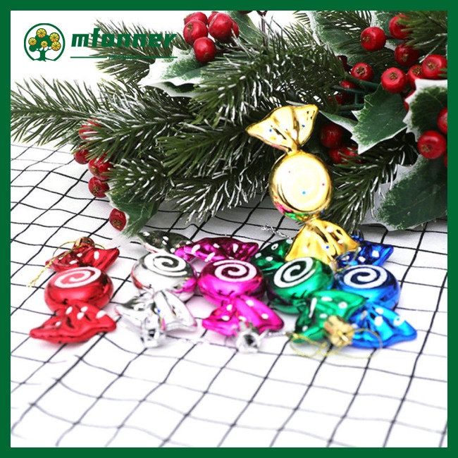 Set 6 Phụ Kiện Treo Trang Trí Cây Thông Giáng Sinh Năm Mới