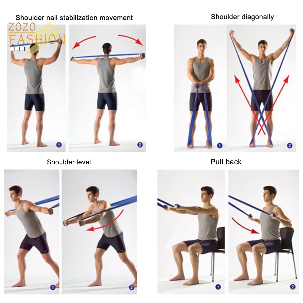 Đai Cao Su Co Giãn Hỗ Trợ Luyện Tập Yoga / Pilates / Lưng / Cánh Tay /