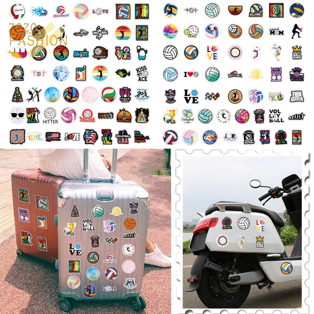 Bộ 100 Miếng Dán Họa Tiết Hoạt Hình Dễ Thương Dùng Trang Trí Ván Trượt