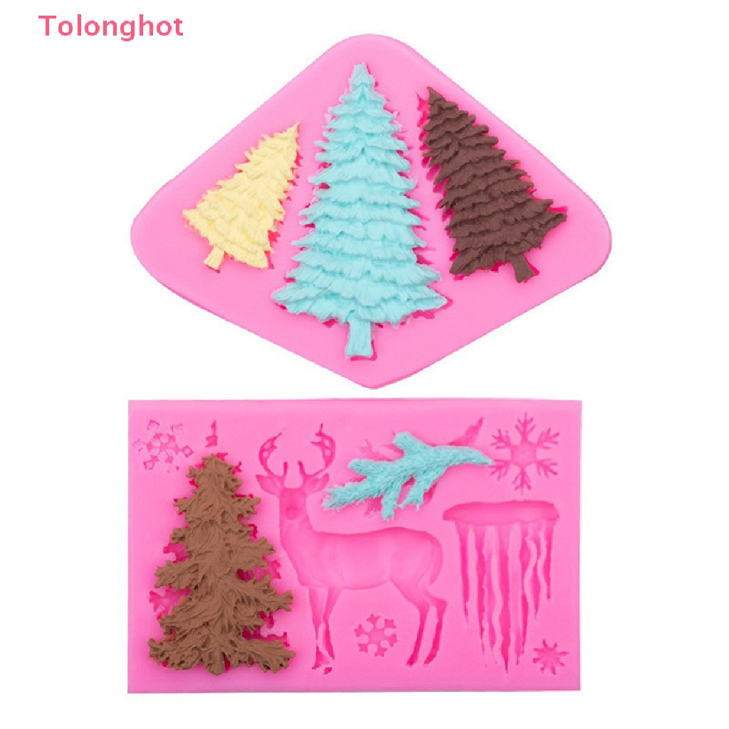 Khuôn Làm Bánh Bằng Silicone DIY Hình Tuần Lộc Giáng Sinh