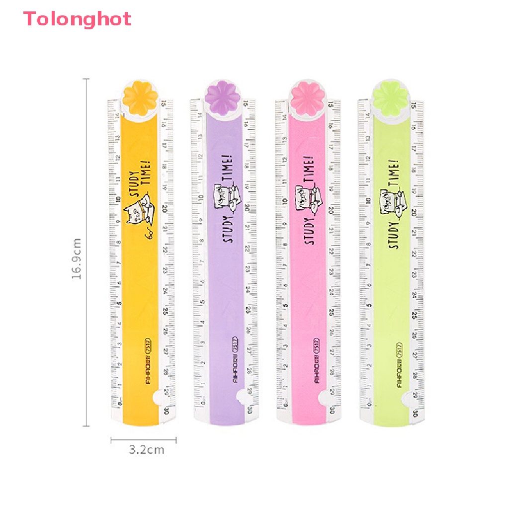 Thước Gấp 30CM Nhiều Màu Sắc Dùng Vẽ Tranh DIY Dành Cho Trẻ Em Và Văn Phòng