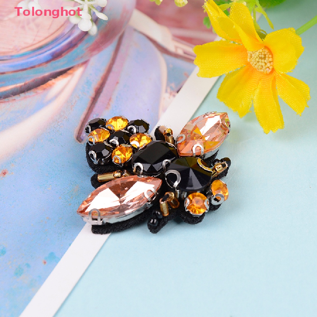 Tolonghot &gt; Miếng Vá Quần Áo Đính Hạt Cườm Hình Ong Đính Kim Sa Thủ Công