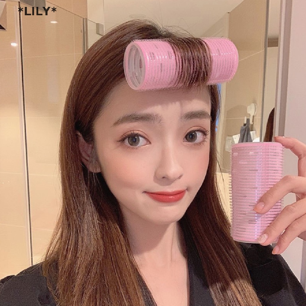 LILY 4 kích thước tóc con lăn dụng cụ uốn tóc lười biếng Curler tóc con lăn với tấm nhôm uuu