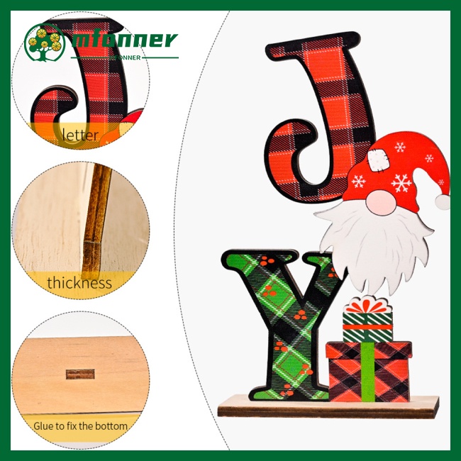 Phụ Kiện Trang Trí Giáng Sinh Năm Mới Bằng Gỗ In Chữ Merry Christmas Sáng Tạo