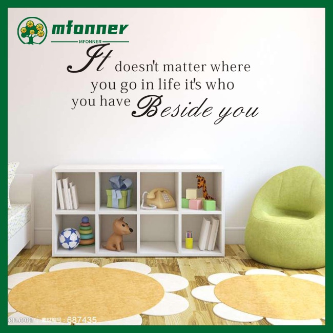 Miếng Dán Tường Trang Trí Nội Thất In Câu Tục Ngữ Tiếng Anh / Bóng Đá Mfonner