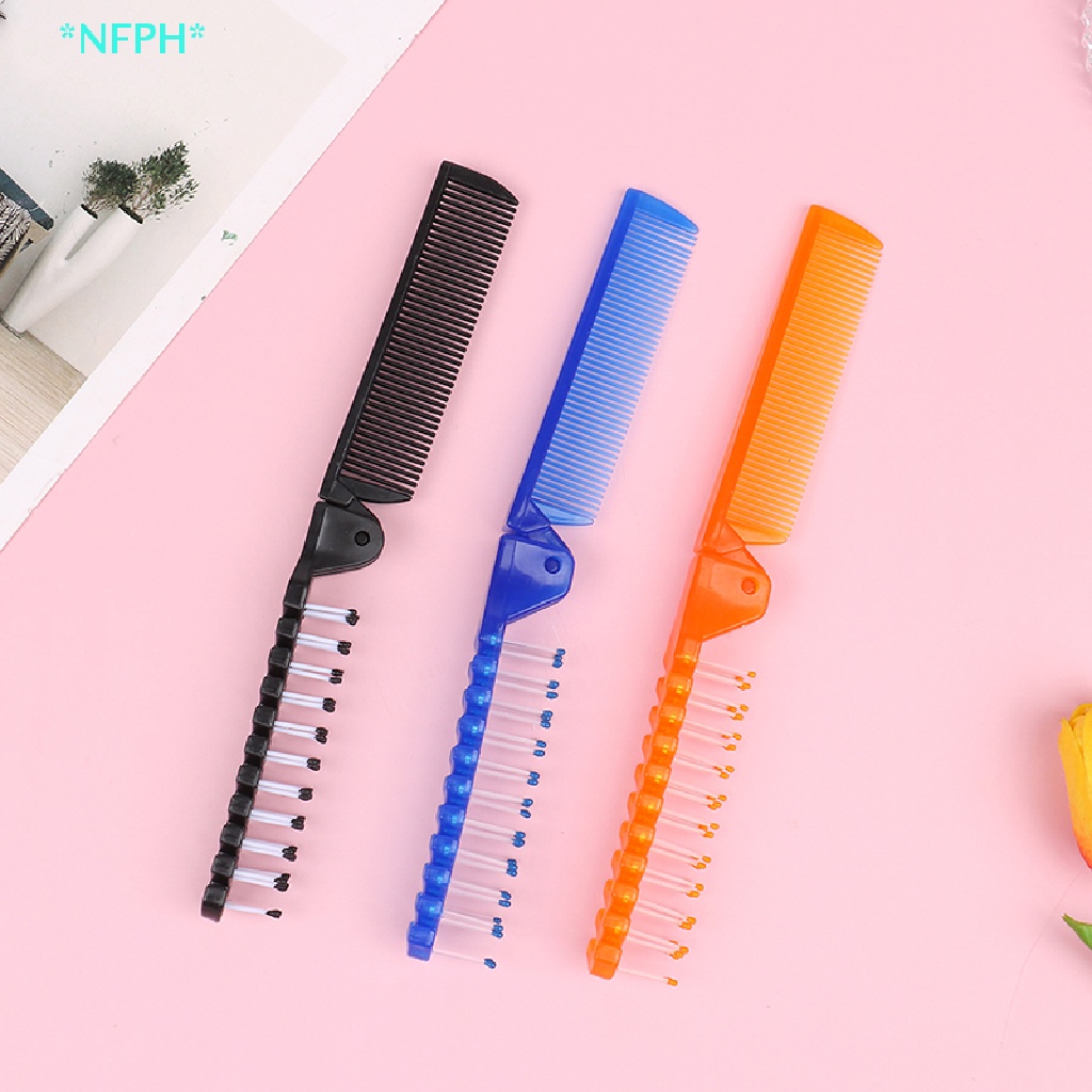 Lược Chải Tóc Bằng Nhựa Chống Tĩnh Điện Thiết Kế Gấp Gọn Tiện Dụng Mới