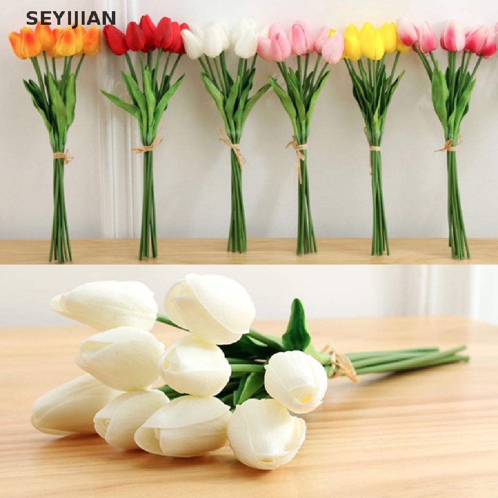 Bó Hoa Tulip Nhân Tạo Trang Trí Nhà Cửa / Tiệc Cưới