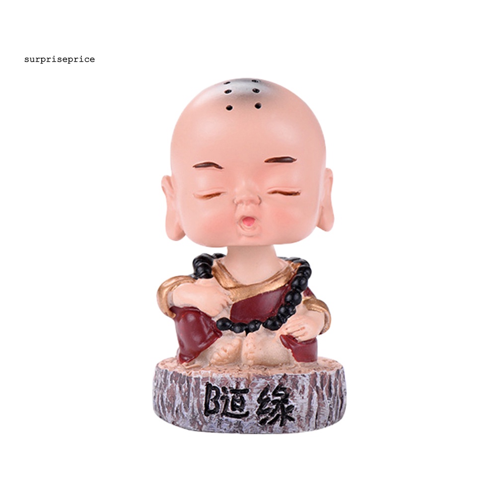 Tượng Chú Tiểu Lắc Đầu Bằng Nhựa Resin Thủ Công Trang Trí Bảng Điều Khiển Xe Hơi SPA