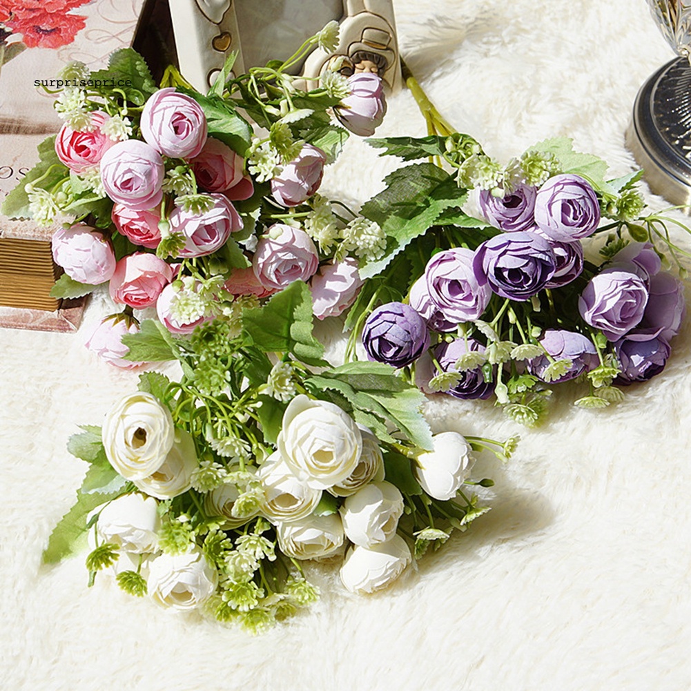 1 Bông Hoa Nhân Tạo Để Bàn Trang Trí Tiệc Cưới / Văn Phòng DIY