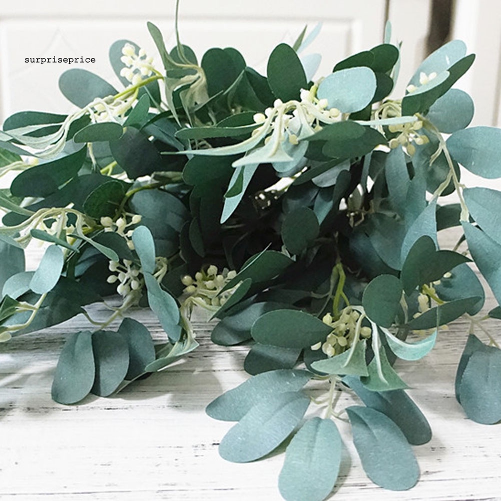 1 Cành Lá Cây Nhân Tạo Trang Trí Phòng Khách, Sân Vườn