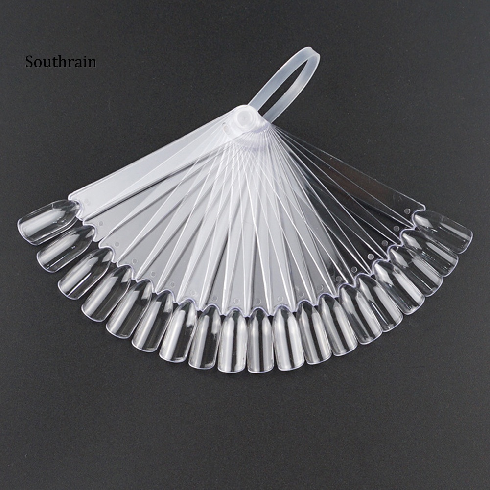Set 24 Thẻ Móng Tay Giả Trưng Bày Hình Quạt