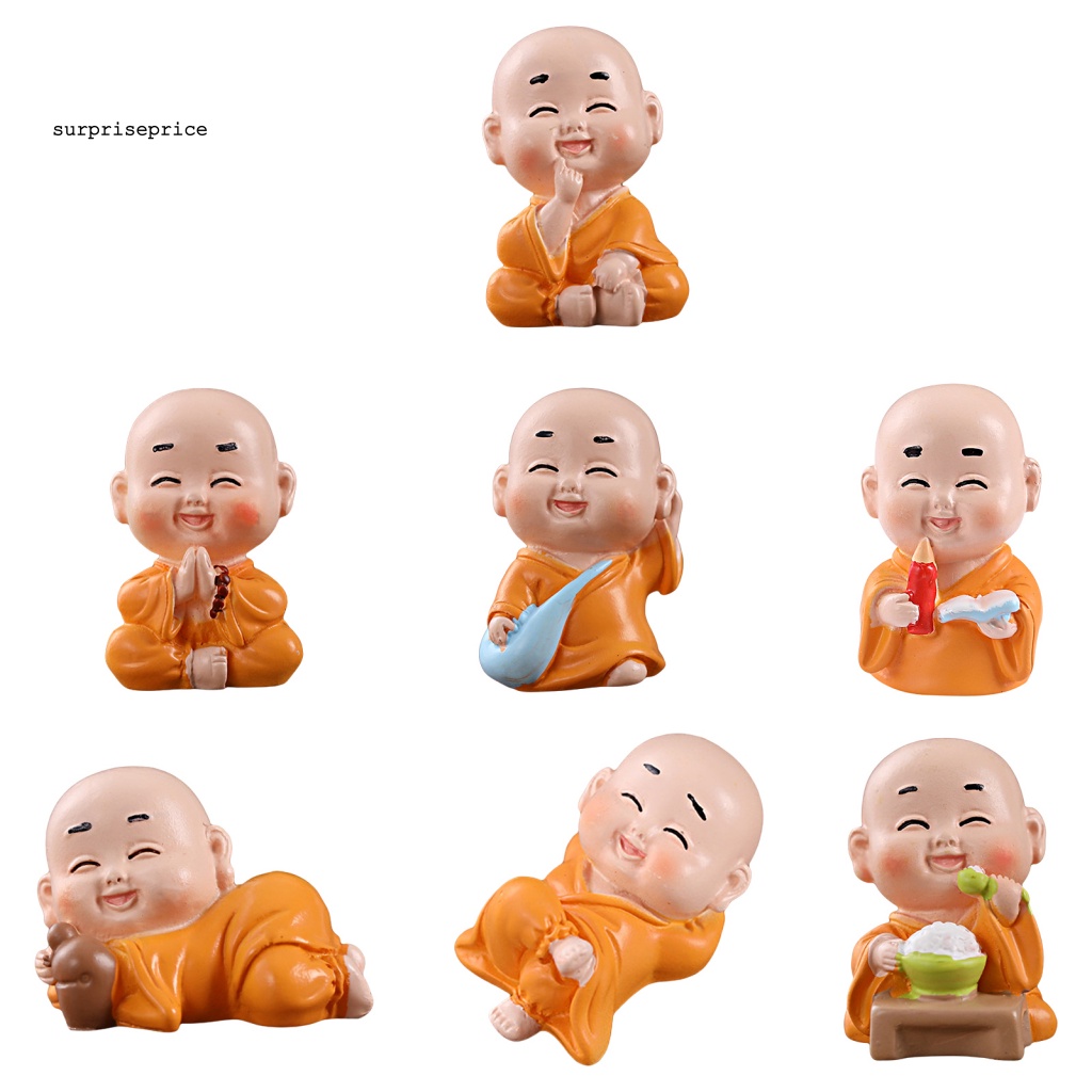 Đồ trang trí Chú Tiểu Bằng Nhựa Resin Nhỏ Gọn Trang Trí Bàn Làm Việc