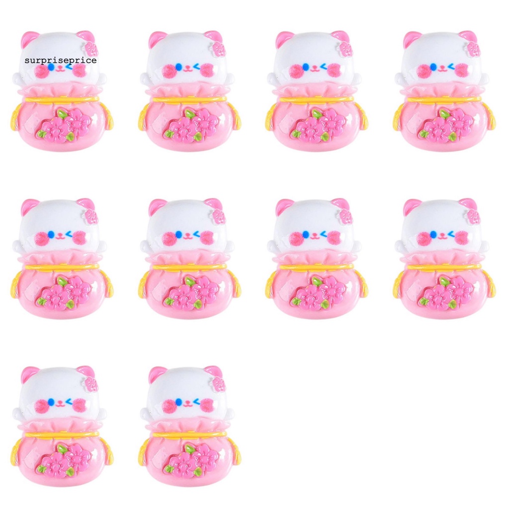 Set 10 Vật Liệu Thân Thiện Với Môi Trường Hình Mèo Kitty Làm Thủ Công DIY