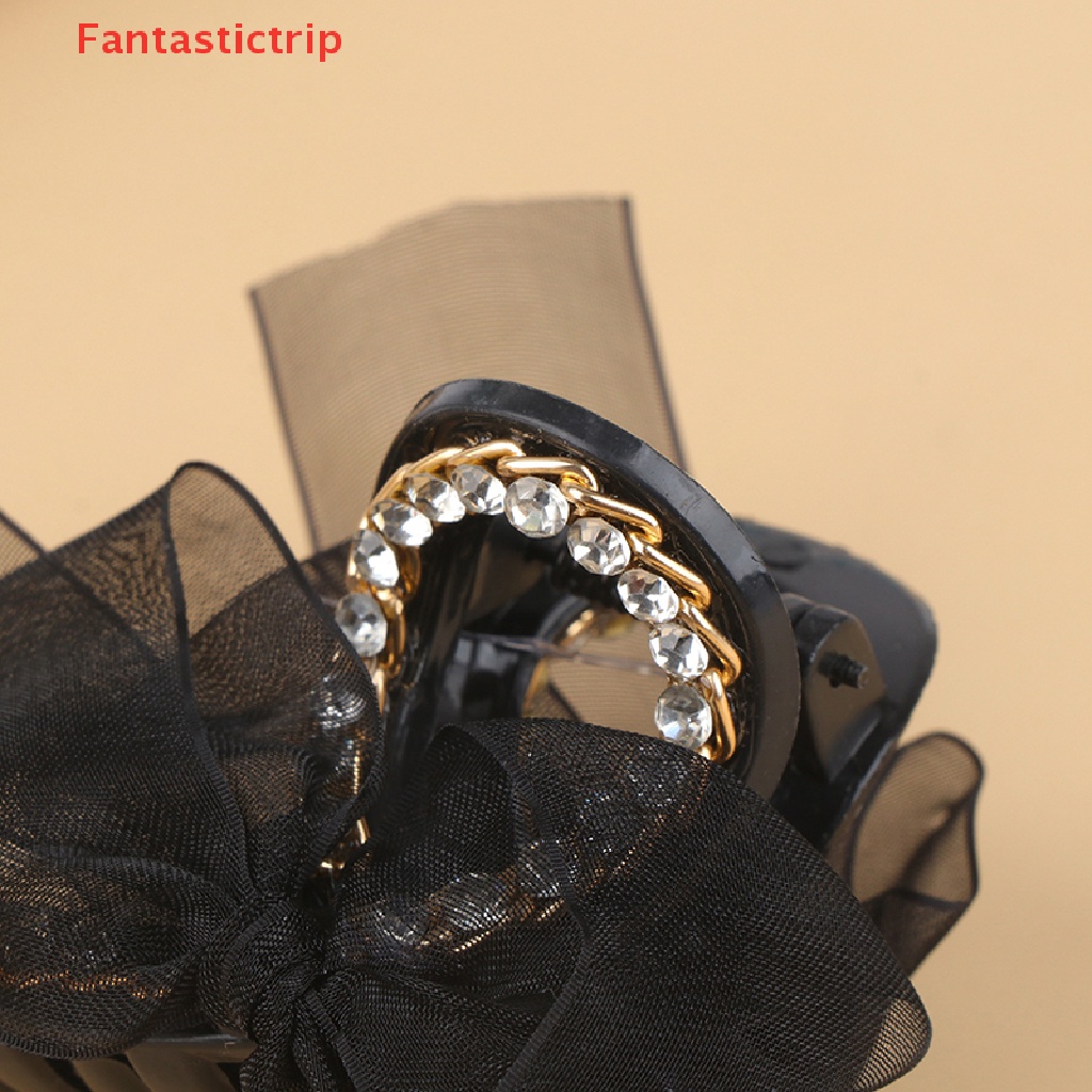 Kẹp Tóc Nơ Ruy Băng Hình Cá Mập Thanh Lịch Cho Bé Gái Mới