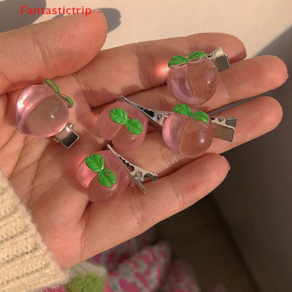 Set 5 Kẹp Tóc Hình Nơ / Hoa Hồng / Trái Tim Mini Xinh Xắn Cho Nữ