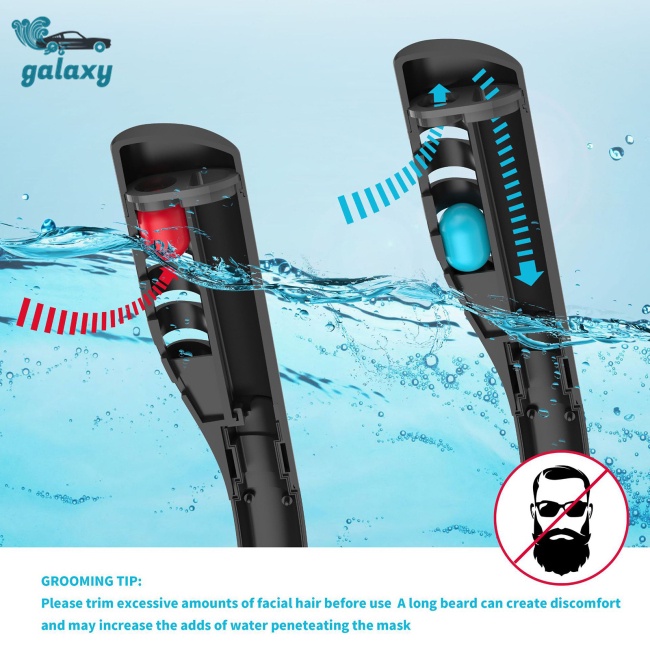 Galaxy Mặt Nạ Lặn Chống Nước Chống Sương Mù Ống Kính Hd Bằng Silicon Kèm Túi Đựng