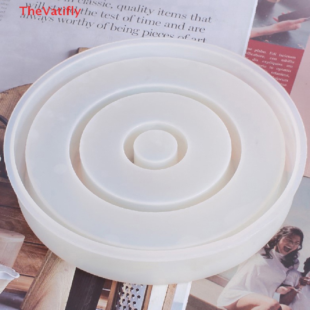 Khuôn Silicone Làm Giá Đỡ Epoxy Hình Tròn Tiện Dụng