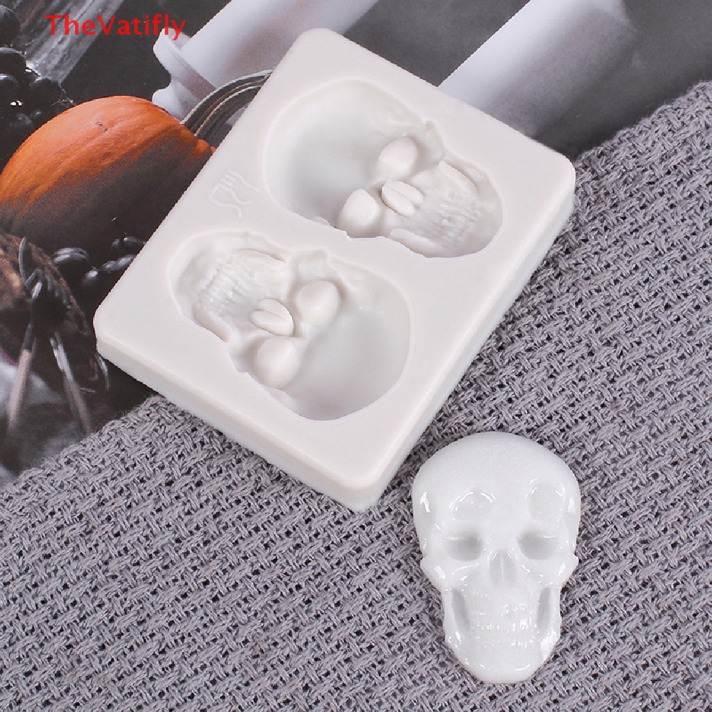Khuôn Silicone Tạo Hình Đầu Lâu 3D Làm Bánh Kẹo / Sô Cô La DIY