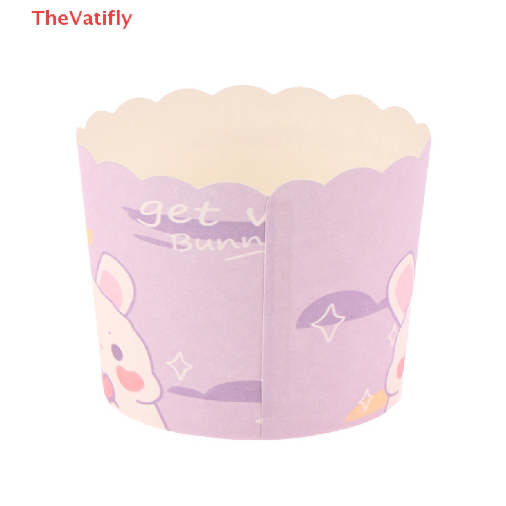 Set 50 Cốc Giấy Làm Bánh Cupcake Họa Tiết Gợn Sóng