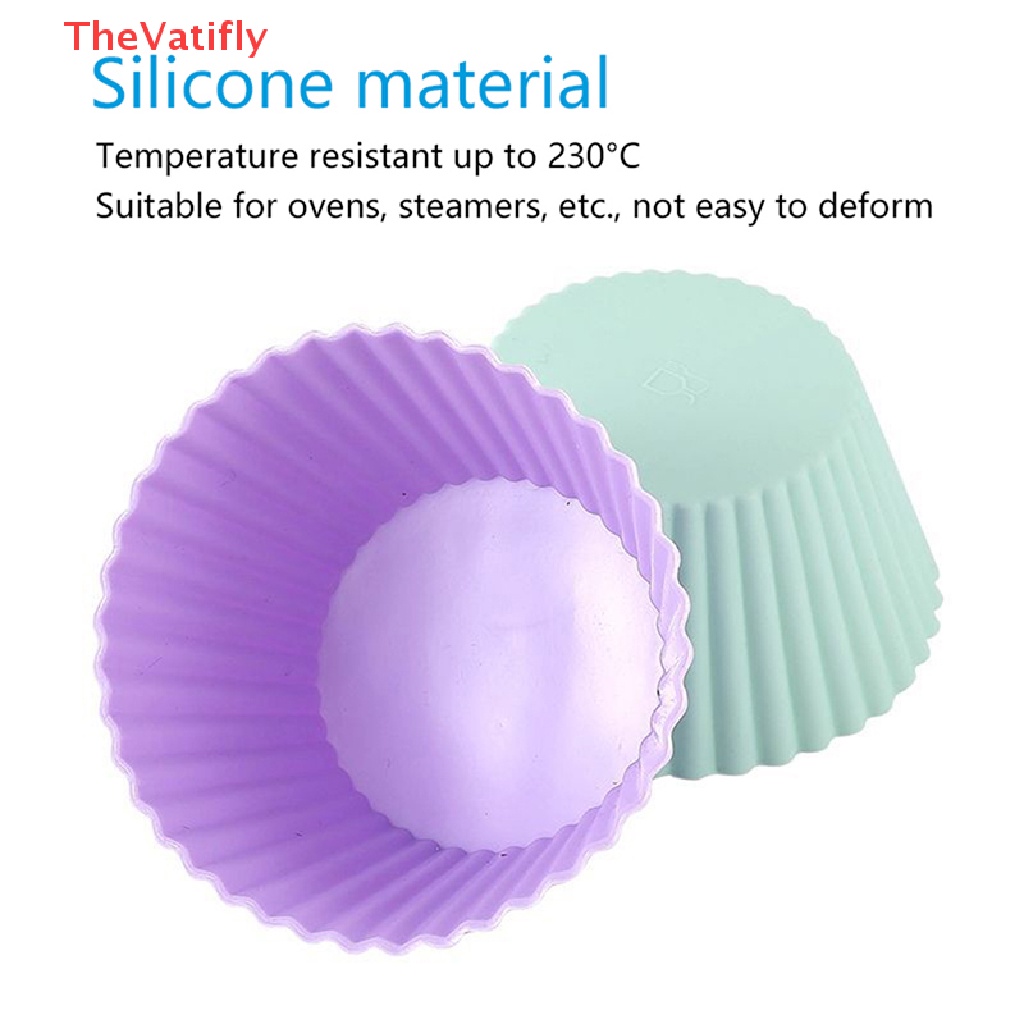 Set 4 Khuôn Silicone Làm Bánh Muffin Hình Tròn DIY