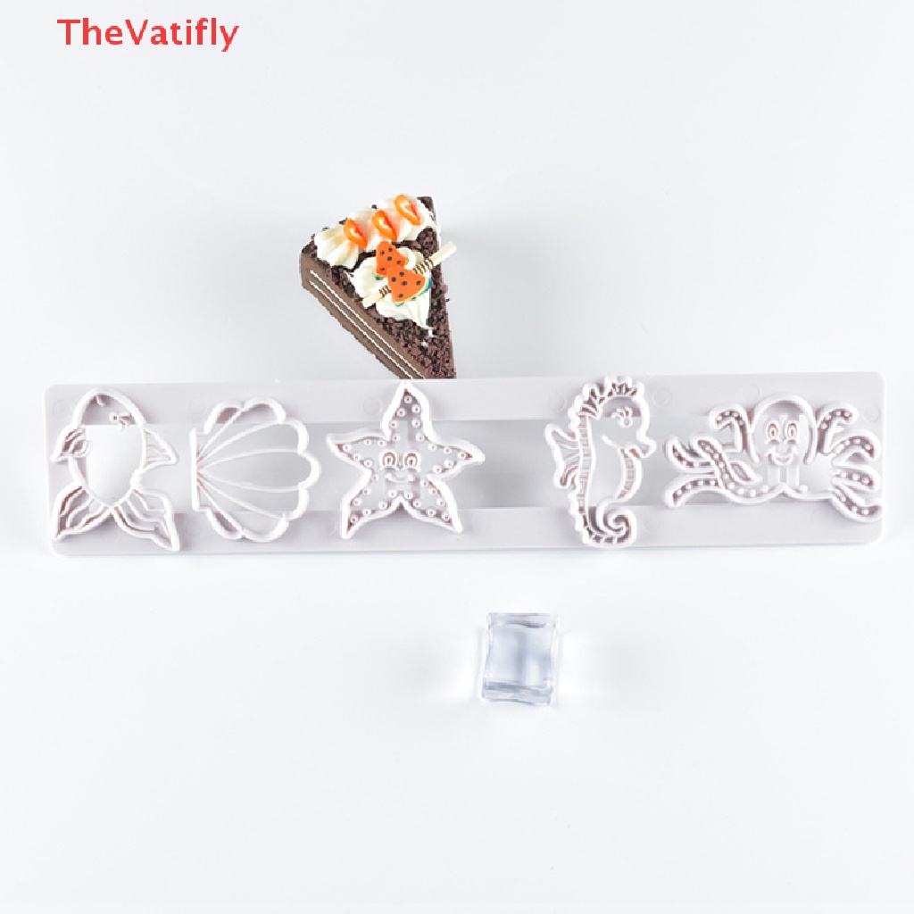 [Thevalifly] Khuôn Cắt Kẹo Đường Chủ Đề Biển Cả Trang Trí Bánh Bán Chạy