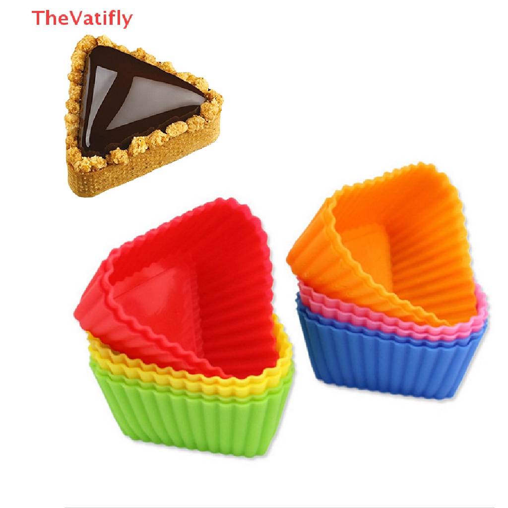Bộ 6 Khuôn Làm Bánh Muffin Chịu Nhiệt Tái Sử Dụng Tiện Lợi