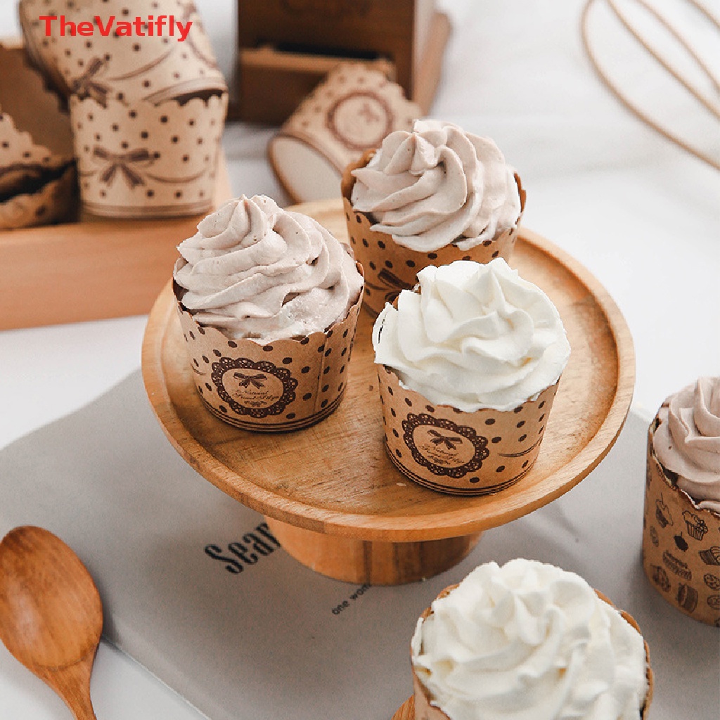 Set 50 Cốc Giấy Đựng Bánh Cupcake Muffin Tiện Dụng