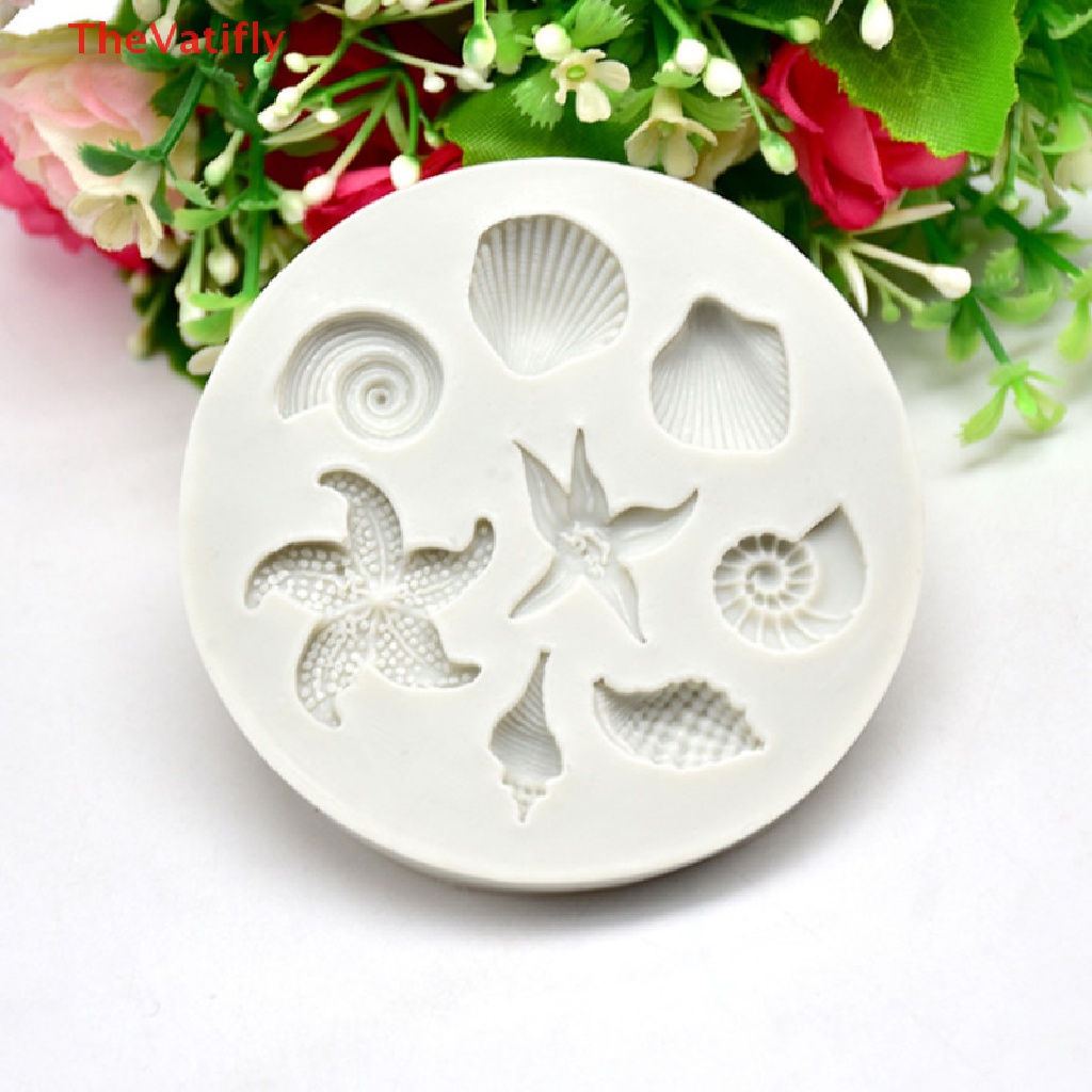 Khuôn Silicone Làm Bánh Hình Sinh Vật Biển / Vỏ Sò / Sao Biển DIY