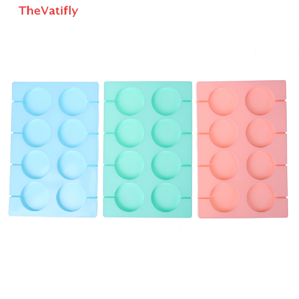 [Thevalifly] Khuôn Làm Kẹo Mút 8 Ngăn Hình Tròn Cho Trẻ Em