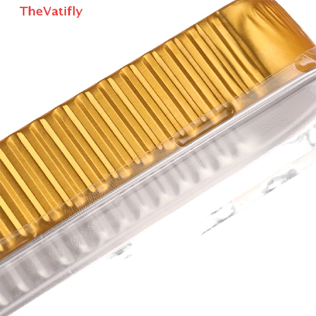 [Thevalifly] Set 10 Khuôn Giấy Nhôm Hình Chữ Nhật Có Thể Tái Sử Dụng Làm Bánh Pudding HOT