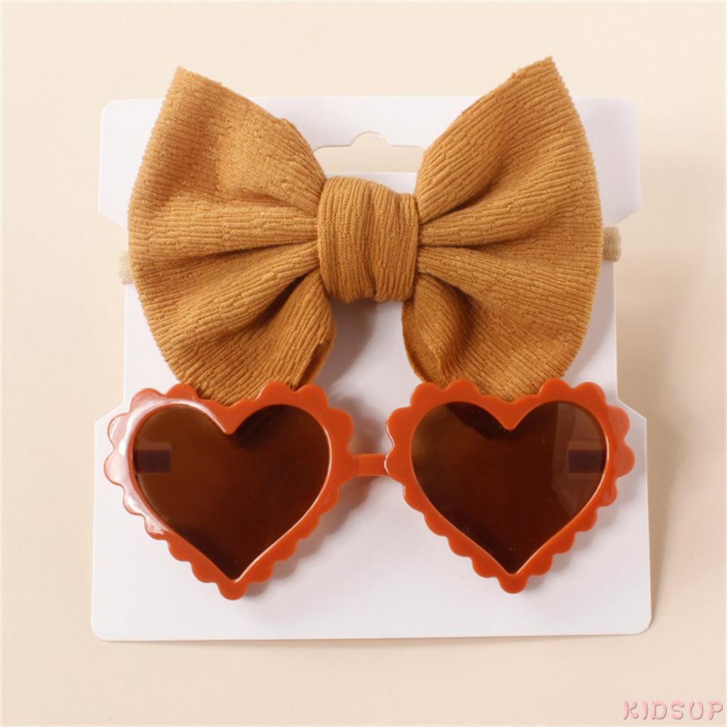 Set 1 Băng Đô Nơ / Trái Tim Xinh Xắn Cho Bé Gái