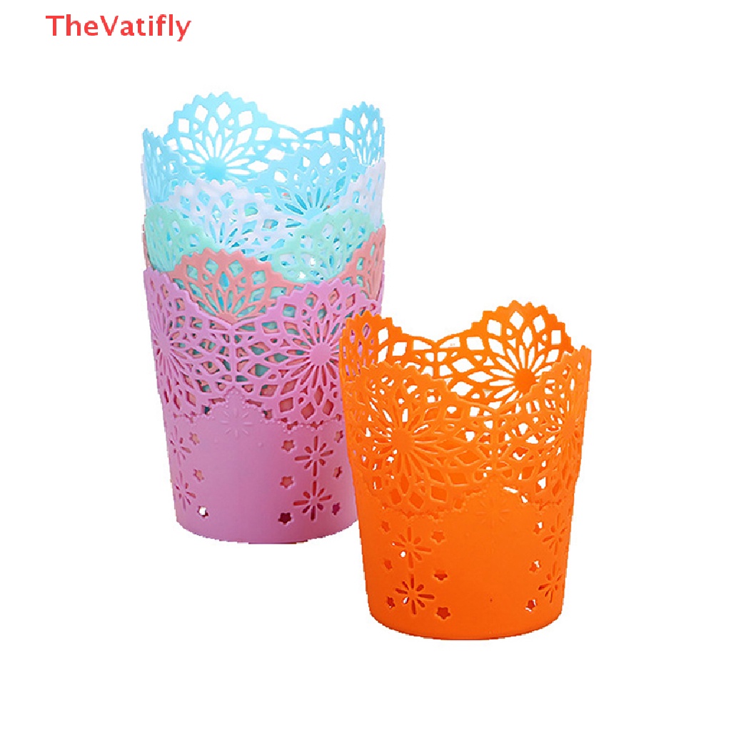 [Thevalifly] 1 Giỏ Đựng Bút Chì Bằng Ren Sáng Tạo Bền Bỉ Sắp Xếp Gọn Gàng Để Bàn