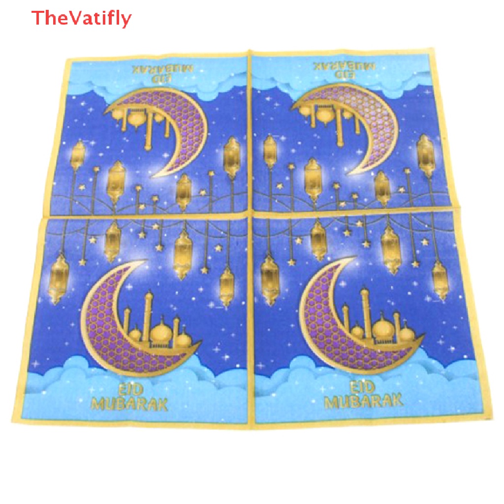 Bộ 20 Khăn Giấy In Chữ Eid Mubarak Ramadan