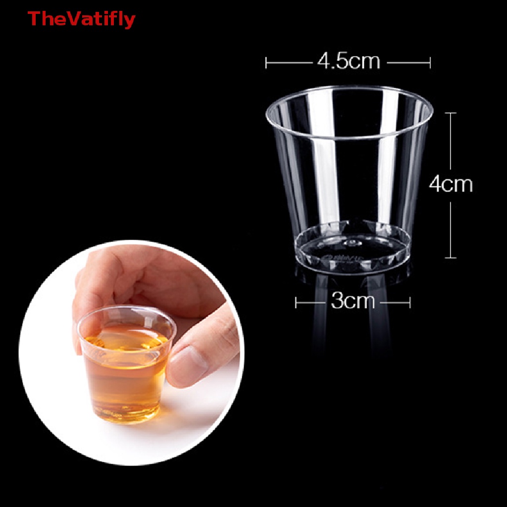 Set 50 Cốc Mini Bằng Nhựa Trong Suốt Dùng Một Lần Để Chụp Ảnh Trong Các Bữa Tiệc