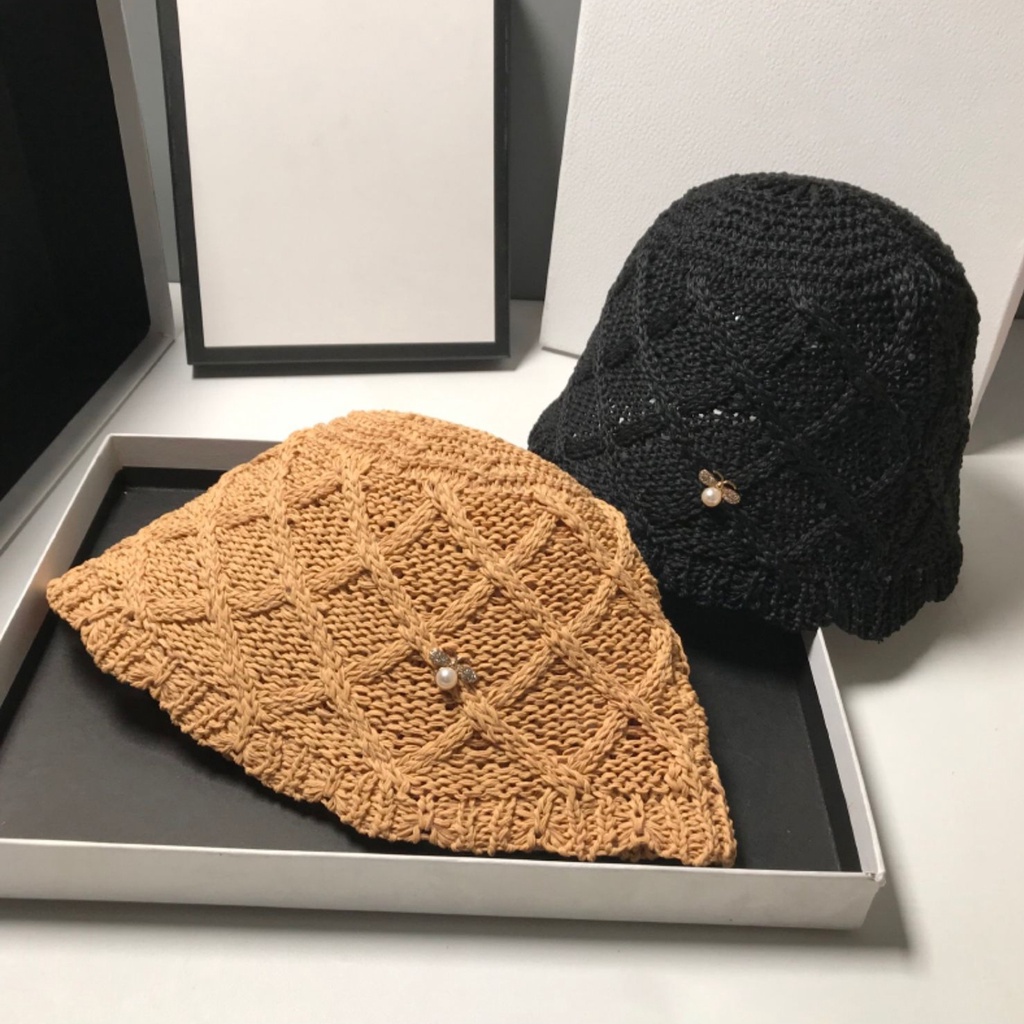 Nón Tai Bèo Vành Ngắn Đính Ngọc Trai Giả Màu Sắc Xinh Xắn Cho Nữ