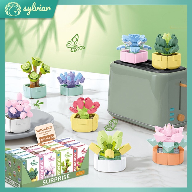 Bộ Đồ Chơi Lắp Ráp Mô Phỏng Khối Hình Hoa Dành Cho Trẻ Em