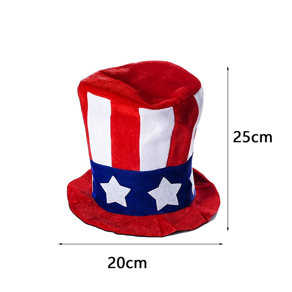 Lk-khăn Chụp Ảnh Ngày Độc Lập 4th Mũ Đội Vành Ngắn Kẻ Sọc Màu Sắc Tương Phản Trang Trí Cao Cấp