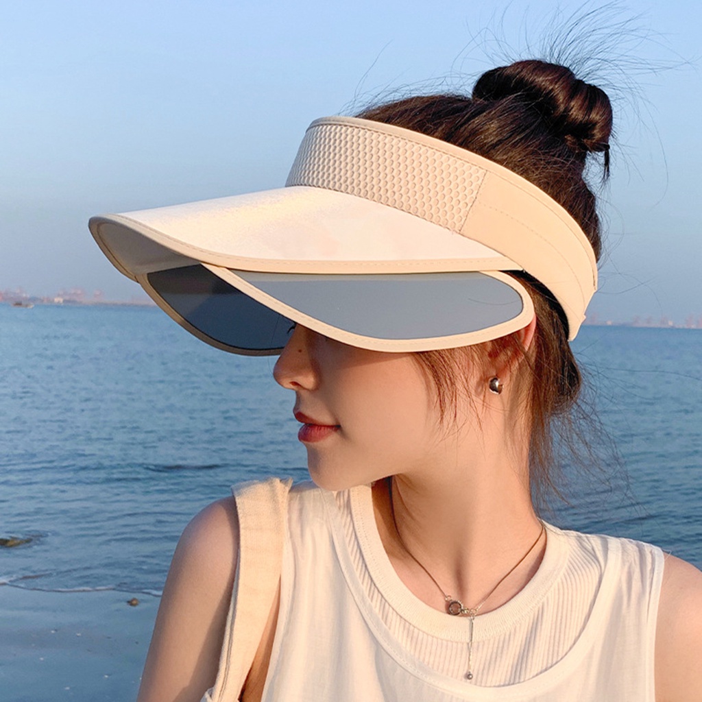 Mũ Lưỡi Trai Nửa Đầu Chống Nắng Thoáng Khí Thoải Mái Có Thể Điều Chỉnh Cho Nữ
