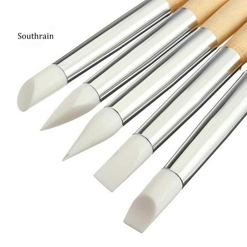 Set 5 Cọ Vẽ Trang Trí Móng Nghệ Thuật Bằng Silicone