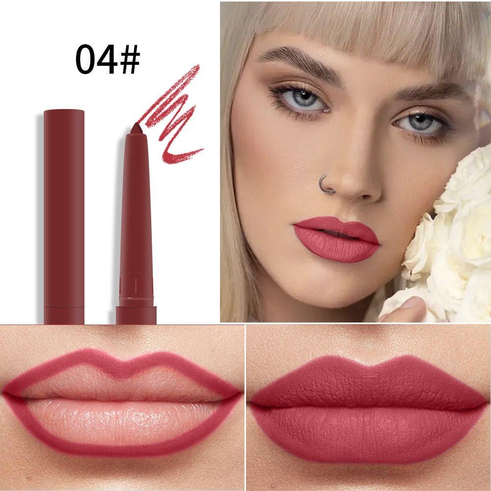 Bút Kẻ Viền Môi 6 Màu Nhung Lì Lâu Trôi Không Thấm Nước Không Dính Ly MXMUSTY