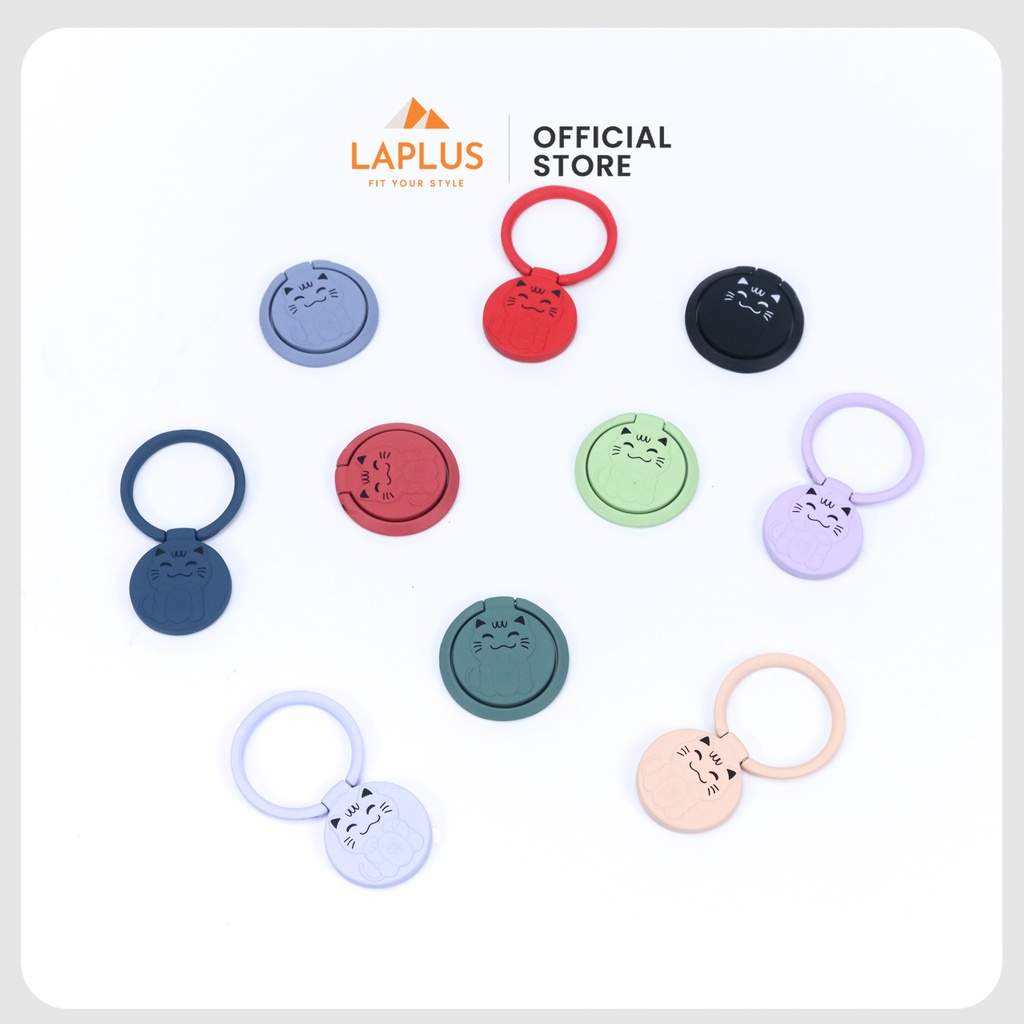 Giá đỡ/Pop socket dán mặt lưng điện thoại họa tiết mèo thần tài, đa sắc màu