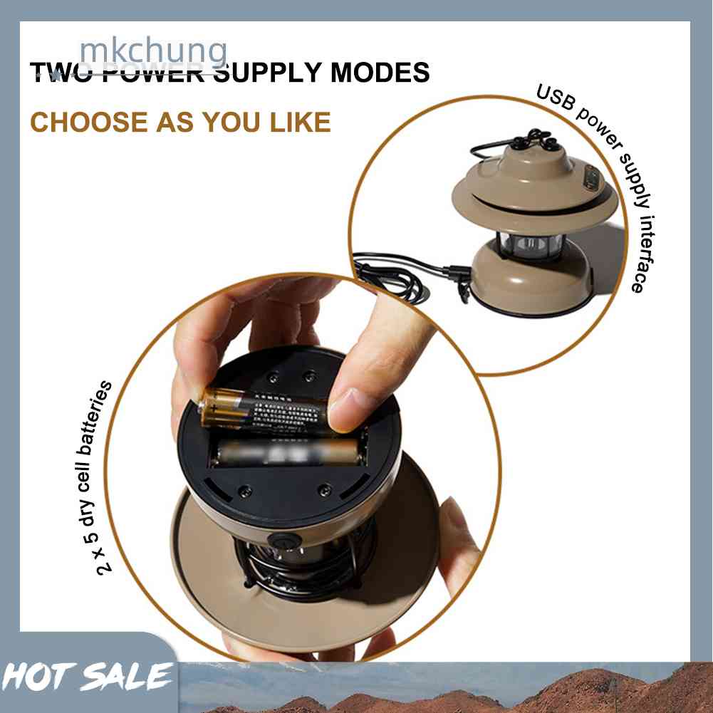 Đèn LED Cắm Trại 2 Bánh Răng Dùng Trong Trường Hợp Khẩn Cấp