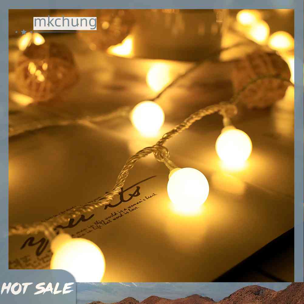 Dây Đèn Led Hình Quả Bóng Trang Trí Giáng Sinh