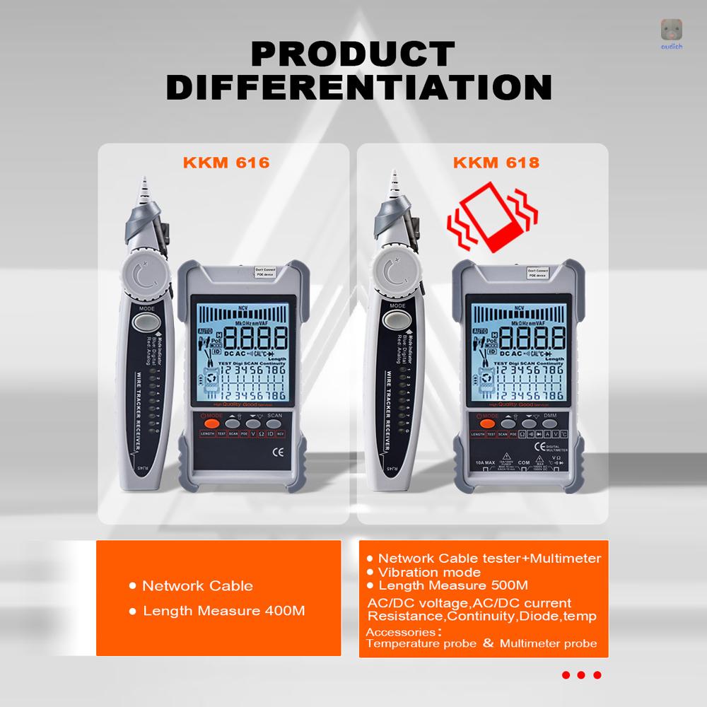 Kkmoon Dụng Cụ Kiểm Tra Cáp Mạng KKMoon KKM618 Cầm Tay Với Màn Hình LCD