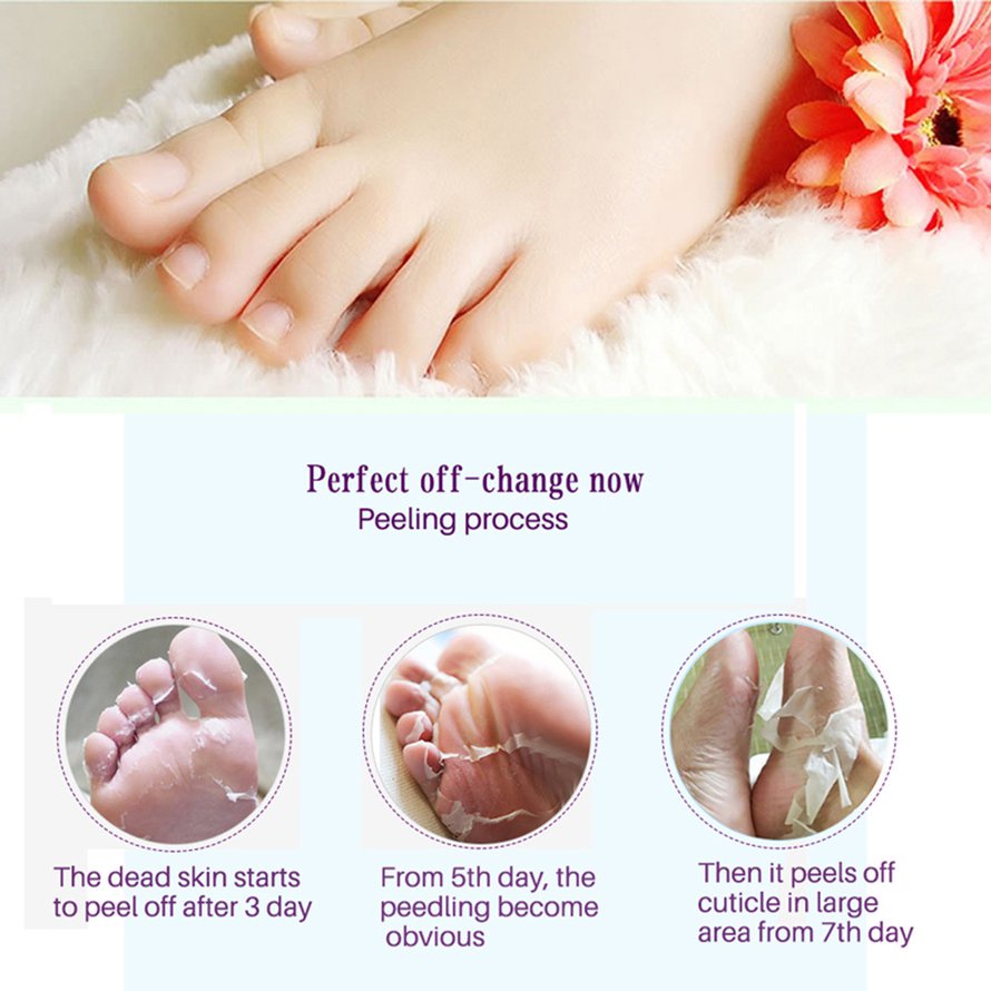 2pcs Exfoliating Foot Mask Pedicure Socks Peeling Feet Mask Remove Dead Skin