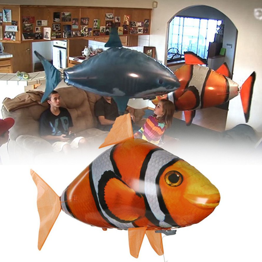 Flying Remote Control Inflatable Fish Balloon Wedding Birthday Decoration